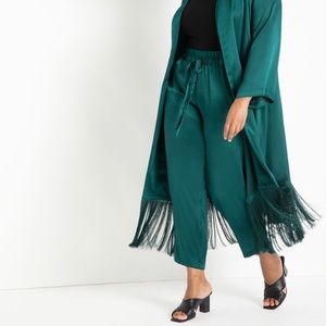 ELOQUII Drawstring Satin Pant